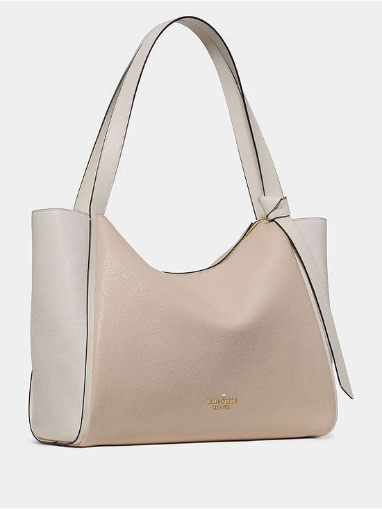 Kate Spade Knott Pebbled Leather Large Tote Bag Light Cream Multi main image 0
